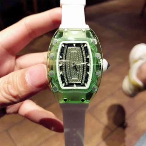 Herren Richamill Uhr Uhr Datum Luxus mechanischer Business Freizeit RMS07-02 Vollautomatisch grünes Kristallband Damen Trend Schweizer Bewegung Armbanduhren