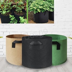 Melônios vegetais rebento crescer saco não-tecido plantadores plantadores de plantação de árvore portátil crescer sacos de jardim suprimentos de jardim Potes BH6461 wly