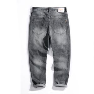 Rose Embroidery Jeans High Quality Fashion Blue Black Ripped Male Tide Slim Pants265B