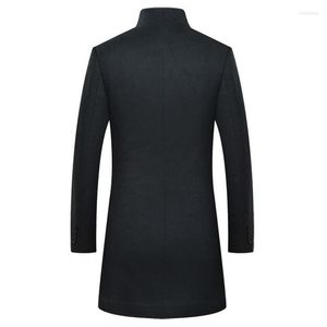 Trenchcoats voor heren Winterwollen jas Heren Voor heren Dikke warme wol Abrigo Hombre Overjas X-Long Casaco Masculino 3XLMen's Viol22