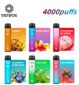 QK Tastefog 2022 Vape Pil Şarj Edilebilir E-Cigarette Starter-Kit-Kit Pod 4000 Puf Fabrika Toptan Yeni Varış% 100 Kalite