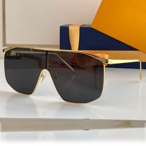 LouiseViution Elegant Lvse Look Z1717 Golden An Mask for a Sunglasses Sense of Lightness Front Is Presented Enamel Rivets That Perfectly Match Colour of Lenses