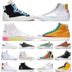 OG Blazer Orta 77 Vintage Blazers Jumbo Düşük Erkekler Kadınlar Sıradan Ayakkabı Beyaz Indigo Nar Arktik Punch Erkek Eğitmenler Tasarımcı Platform Spor Sneakers