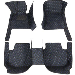 Flash mat leather car floor mats For BMW e30 e34 e36 e39 e46 e60 e90 f10 f30 x1 x3 x4 x5 x6 1/2/3/4/5/6/7 car cargo liner H220415