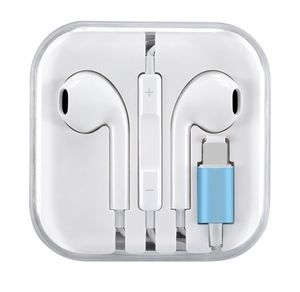 Pop up venster van goede kwaliteit in ear oortelefoons Bluetooth Lightning Draad Earpods oordopjes hoofdtelefoon voor iPhone x plus pro max se stereo mic headset met winkelbox