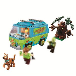 10430 Yapı Taşları Eğitici Scooby Doo Otobüs Gizem Makinesi Mini Action Figure Oyuncak Children204B