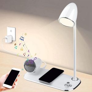 Table Lamps Desk Lamp With Wireless Charging Function Dimmable Bluetooth Speaker Eye Protection Reading LampTable