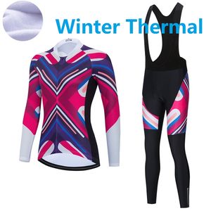 2023 Pro Women Winter Cycling Jersey Set Long Sleeve Mountain Bike Cycling Clothen