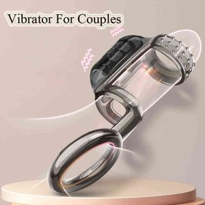 Nxy Cockrings Bullet Vibrator Penis Ring g Spot Stimulator Couples Vibrating Delay Ejaculation Cock Sex Toys for Men Couple 220505