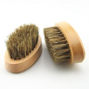 Boar Bristles Wood Beard Brush Mustache Comb Men wooden brushes can customize logo