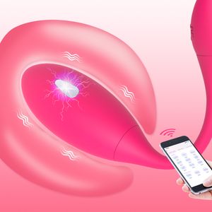 Красотные предметы управление приложением кегель электрический удар влагалищные шарики для женщин -стимуляция стимуляции Сексуальная игрушка Женская мастурбация вибрирующее яйцо