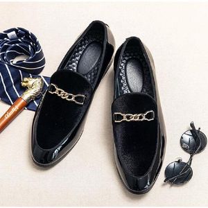 Mężczyźni w biurze weselnym Włochy Wysokiej jakości moda Veet Comfy Formal Brand Flats Buty D