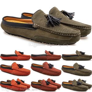 Primavera Estate Nuova Moda Stile britannico Uomo Tela Casual Scarpe da pisello Pantofole Uomo Cento Tempo libero Studente Uomo Pigro Drive Copriscarpe Comodo Traspirante 38-47 1369