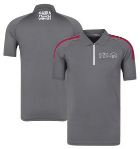 F1 polo gömlek erkekler kısa kollu takım forması yaz yarış serisi yaka tişört