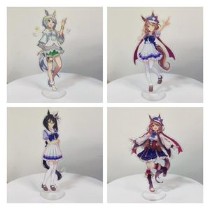 Keychains Game Pretty Anime Figure Special Week Silence Suzuka Tokai Teio Akryl Standing Sign Model Keyrings Kawaii Fans Gift Keychains Key