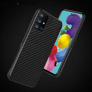 Wholesale a71 galaxy case resale online - Carbon Fiber Phone Case For Samsung Galaxy A51 A71 A70 A50 S20 Ultra S10 Plus Note Lite A21S A31 A41 Soft Silicone Back Cover232T