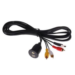 Car Organizer High Quality Auto Mount USB AUX 3RCA Extension Cable ForCar