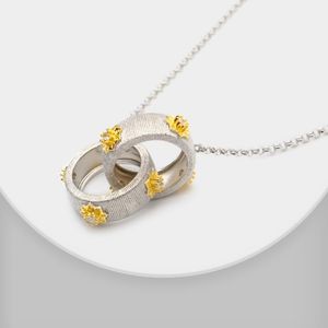 Подвесные ожерелья Amorita Boutique 925Silver 18K Циркон роскошный подарок свадебное ожерелье Свадебное обручальное украшение лист