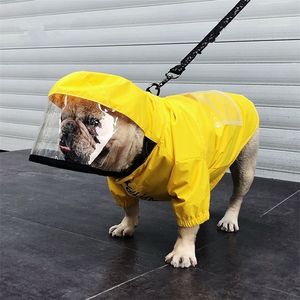 Dog Capinho de chuva Roupas Pug French Bulldog Clothing Roupa de jaqueta de casaco à prova d'água Costume corgi de roupas de bulldog de bulldog 201015