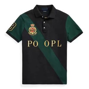 2022 hochwertiges Sommer-Baumwoll-Poloshirt, kurzärmeliges Herren-T-Shirt, Luxus-Schmuckstickerei, europäischer und amerikanischer Sport, lässiges, lockeres Poloshirt S-6XL