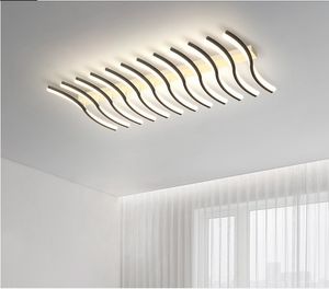 Nordic Led Ceiling Chandelier Lights for Living Room Bedroom Office Minimalist Personality Design Fishbone Indoor Lighting Home Fixture