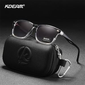 KDEAM All Matching Square Polarized Sunglasses For Men Women TR90 Material Frame Spring Hinges KD398 220531