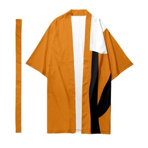 Etniska kläder män japanska långa kimono cardigan samurai enkel mönster skjorta yukata yttre täckning