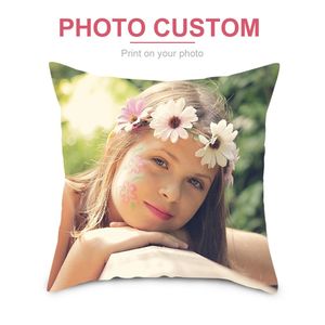 Fuwatacchi Custom Cushion Cover DIY Customized Throw Pillow Home Decorative Square Printing Pillowcase Sofa 4545CM 220607