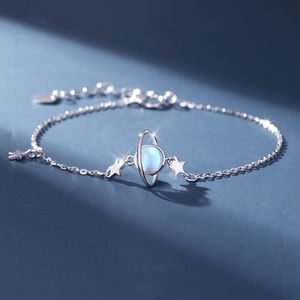Moonstone Planet Tassel Star Bracelet Bangle For Women Girls Party Jewelry