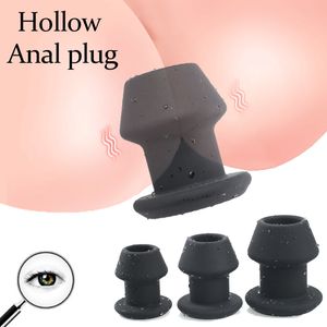 Massage Huge Hollow Tunnel Butt Plugs And Tunnels Big Plug Anal Sex Toys For Woman Dilatador Gay Ass Men Adults Anus Cleaning Erotic