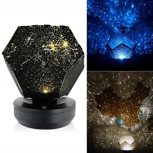 Night Lights Star Projektor Galaxy Lampa Light Gwiaździsty Niebo LED Tabela 3D Starlight Nightlight Skylight Dar Dzieci