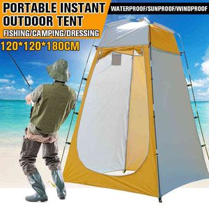 Portable Privacy Shower Toilet Camping Open Up Tent Camouflage Anti UV function Outdoor Dressing Tent Photography Tent H220419