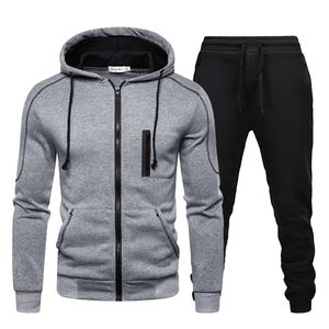 Men S Sets Zipper Jackets Sortpants Sport Sport Terne Casual Tracksuit Capoled Cotton Male Male 220708