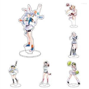 Keychains Anime Hololive Vtuber Acrylic Usada Pekora Uruha Rushia Hosimati Suisei Inugami Korone Bags Stand Model Figure Fans KeyChain Fred2