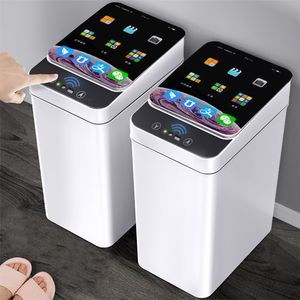 12L Inteligentny śmieci Can Smart Sensor Dustbin Electric Automatic Rubbish Can USB Wodoodporny Dustbin Home Indukcja Wyjemny Bin 220408