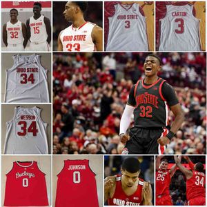 Xflsp Ohio State Buckeyes Stitched Basketball Jersey Justice Soeing Justin Ahrens 2 Cedric Russell 55 Jamari Wheeler 42 Harrison Hookfin 0 Meechie