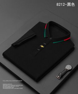 2022 wysokiej klasy luksusowa nowa marka Paul koszulka z krótkim rękawem męska pszczoła koszulka polo 100% bawełniana klapa biznes koreański letni haft odzież męska rozmiar M-4XL