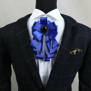 Bow Ties Erkek Kadınlar Düğün İş Partisi Ofis İş Alaşım Zinciri Rhinestone püskülleri kravat kurdele bowtie çok katmanlı coidiebow