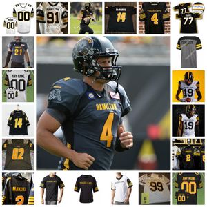 Custom CFL Hamilton Tiger-Cats fotbollströja 32 Joel Whitford 58 Gordon Whyte 86 Bralon Addison 61 Joseph Bencze 80 Tony Brown 49 Tre' Crawford Nick Cross Alden Darby