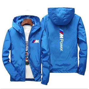 2022 New Hoodie Men's Bmw Print Casual Long Sleeve Sweatshirt Zip-up Jacket Clothing 7xl