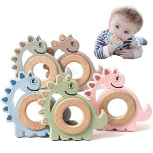 Baby un anello di dentizione in silicone gratis ANIMATO ANIMAGE DINOSAURE TEETER CATTLE PATENI DI INGEGNO ACCESSORI ALL'INTERFINE 220815