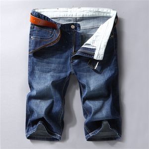 2020 Summer New Men Denim Shorts Style Cienka sekcja Elastyczna siła Slim Fit Krótkie dżinsy męskie odzież Czarna niebieska T200520