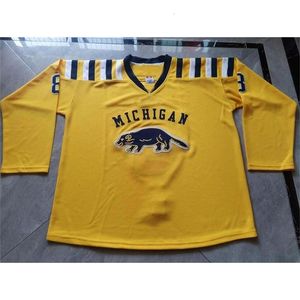 NC74 Custom Hockey Jersey Мужчины молодежь Women Vintage Mi 8 Connor High School Size S-6xl или любое название и номера Джерси