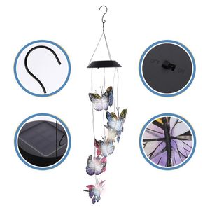 Oggetti decorativi Figurine Solar Wind Chime Lamp Powered Garden Bell Light Decoration