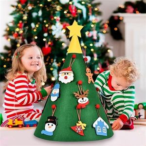 DIY Christmas Tree Merry Christmas Felt Decorations For Home Christmas Ornament Xmas Navidad New Year Gifts Kids gift 201030