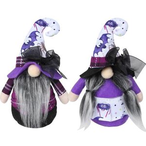 UPS Purple Plaid Gnomes Ornament Toys Party Faceless Ghost Spider Plush Doll Halloween Festival Supplies for Boy Girls