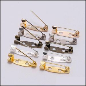 Stift broscher smycken brosch clipbase pins 50 st/parti 25 30 35mm säkerhetsstift inställningar tomt för diy gör leverans tillbehör jul dro