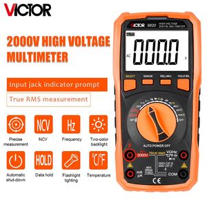 2000VHIGH VOLTAGE MULTIMETER Precise NCV Frequency Two color backlight Automatic Data hold Flashlight Temperature lighting 9820