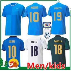 2022 Italia Soccer Jersey Jorginho El Shaarawy Bonucci italys Insigne Bernardeschi Men and Kids Kit Football Shirts
