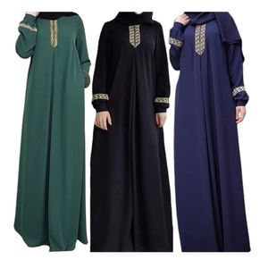 S-5XL Luxury Middle East Pakistani Womens Dress For Without Scarf Muslim Kaftan Abaya Dubai Islamiska maxiklänningar Kläder J2001